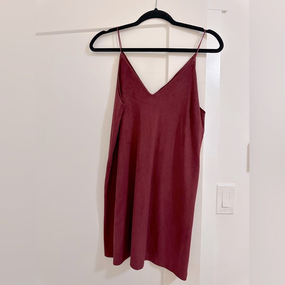 Suede Red Dress